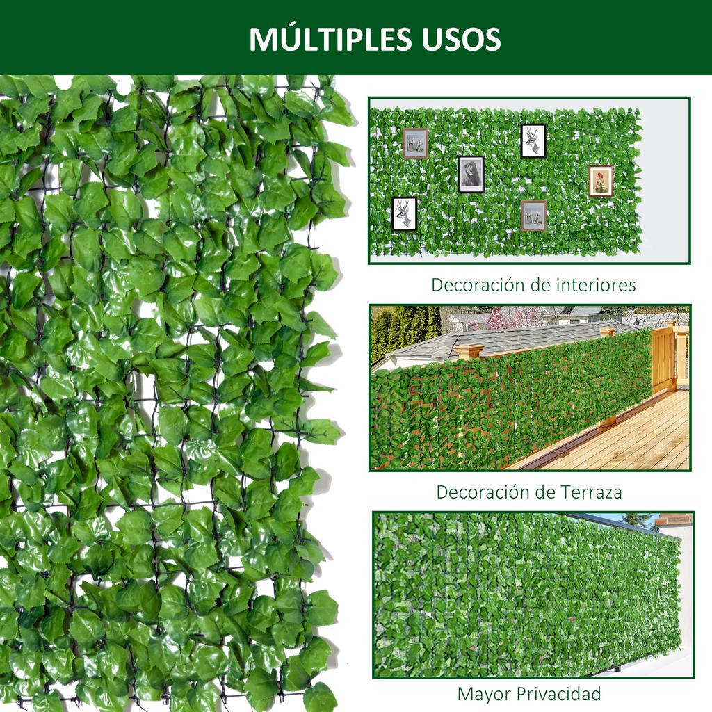 Artificial Hedge Roll, 3 x 1 m, Balcony Privacy Fence, PE, Decorative