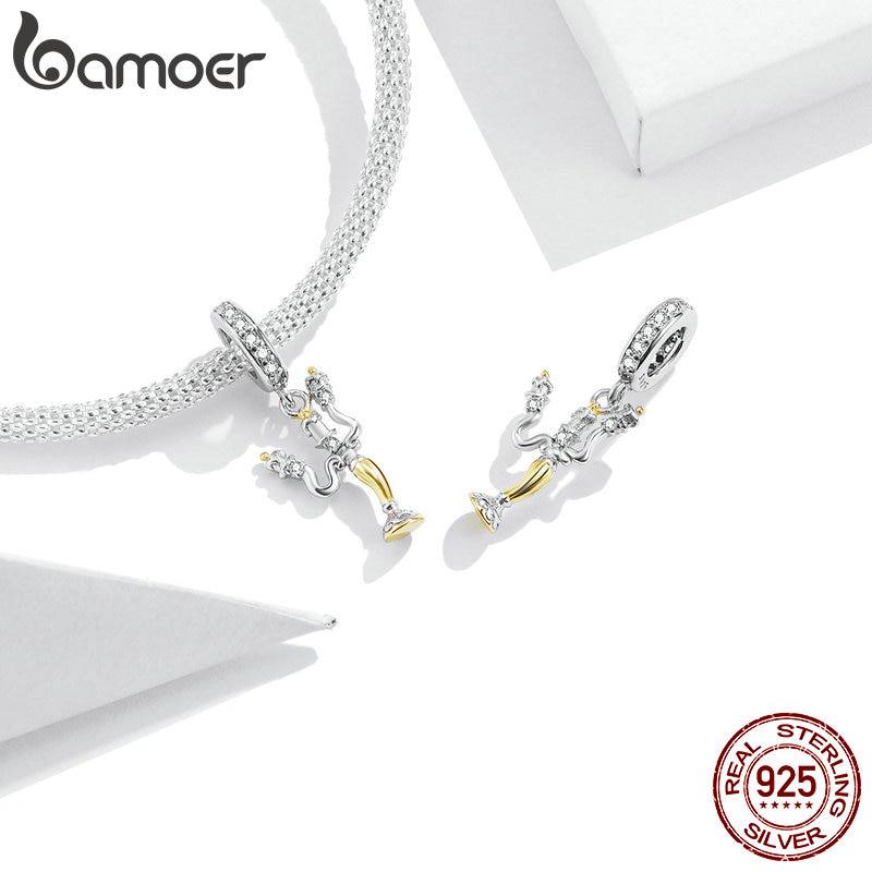 Bamoer Genuine 925 Sterling Silver Magic Can Pendant Charm Fit Original Brand Silver Bracelet and Necklace Fine Jewelry