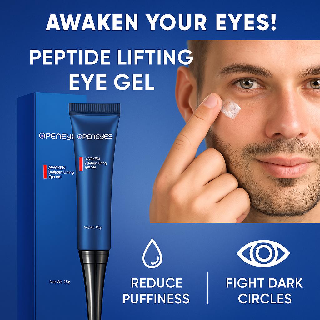 Openeyes Awaken Peptide Lifting Eye Gel hommes crème pour les yeux hydratant sous les yeux crème pour les cernes poches ridules yeux voiture