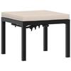 VidaXL Tabouret de jardin avec coussin noir acier enduit de poudre, siège de jardin, tabouret d'extérieur, siège cube, siège 4008564