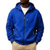 Men's Winter Color Hooded Zip-Up Sweatshirt with - Pockets for Daily Wear