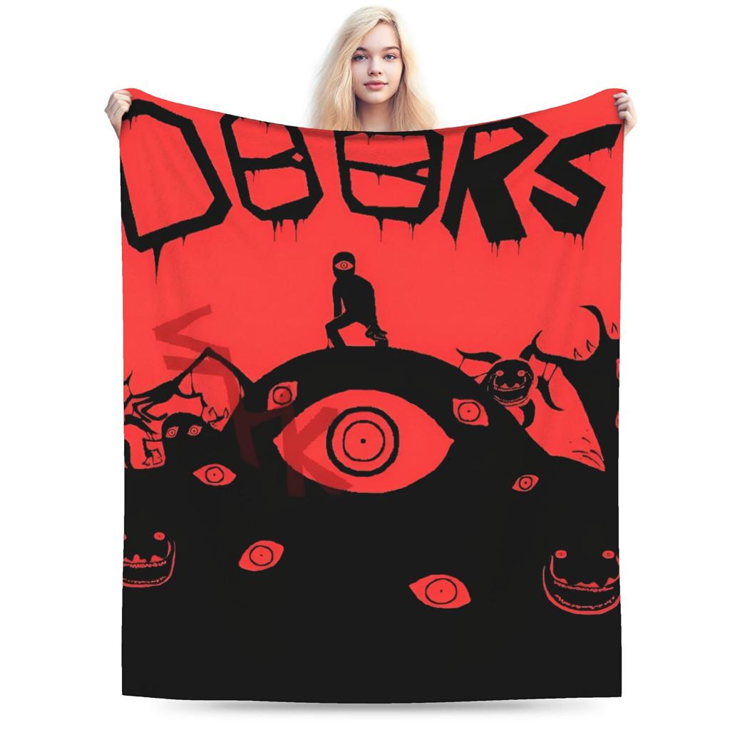 DOORS Horron Game Merch Blankets Soft Fleece Throw Blanket Cozy Bedding Throws