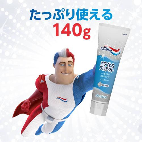 Aquafresh White & Protect Clean Mint Toothpaste, Cavity Prevention, 140g (3 Tubes + Toothbrush Included) *Color Cannot Be Selected