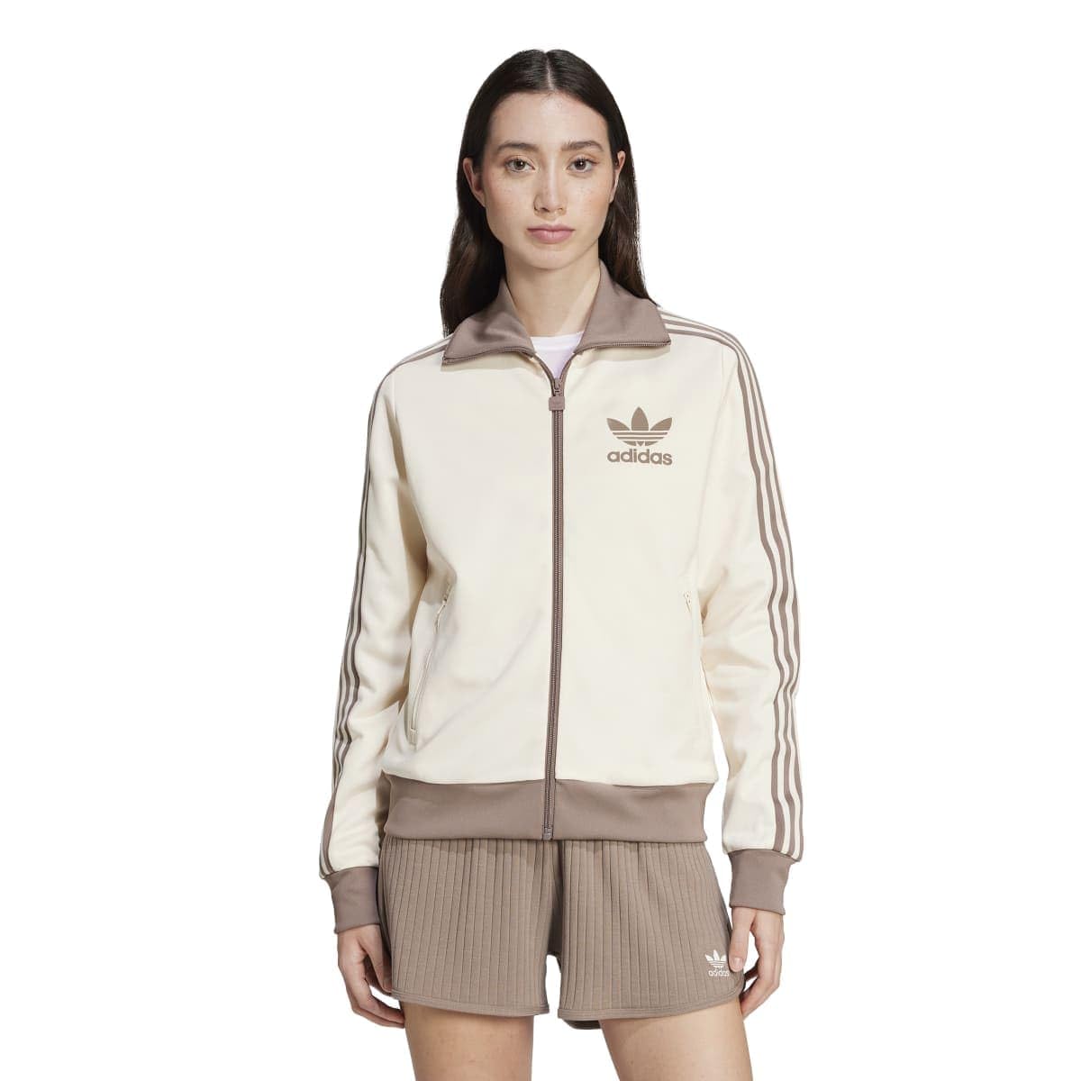 Adidas Originals Классический спортивный топ Wonder Size, Белый/Следовый коричневый, J/S