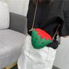 Strawberry Chain Shoulder Bag Childrens Fruit Bag Zipper Design Material Pu