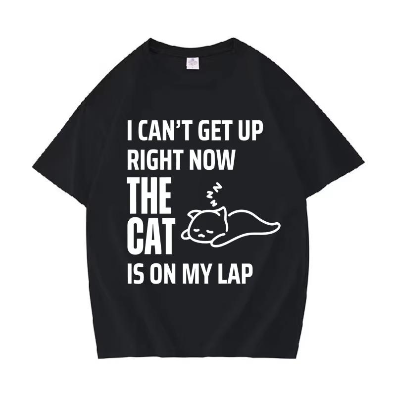 

Popluar Letters Print Cat Meme Graphics T Shirt Women Cotton Short Sleeve T-Shirt Daily High Quality Harajuku Casual Cozy Tsh... S разноцветный