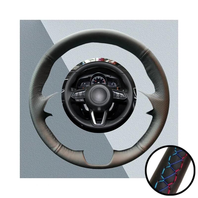 Индивидуальная Накладка на Руль Автомобиля Для Mazda 3 Axela - Mazda 6 Atenza Cx-3 Cx-5 Искусственная Кожа Автомобильные Аксессуары для Интерьера