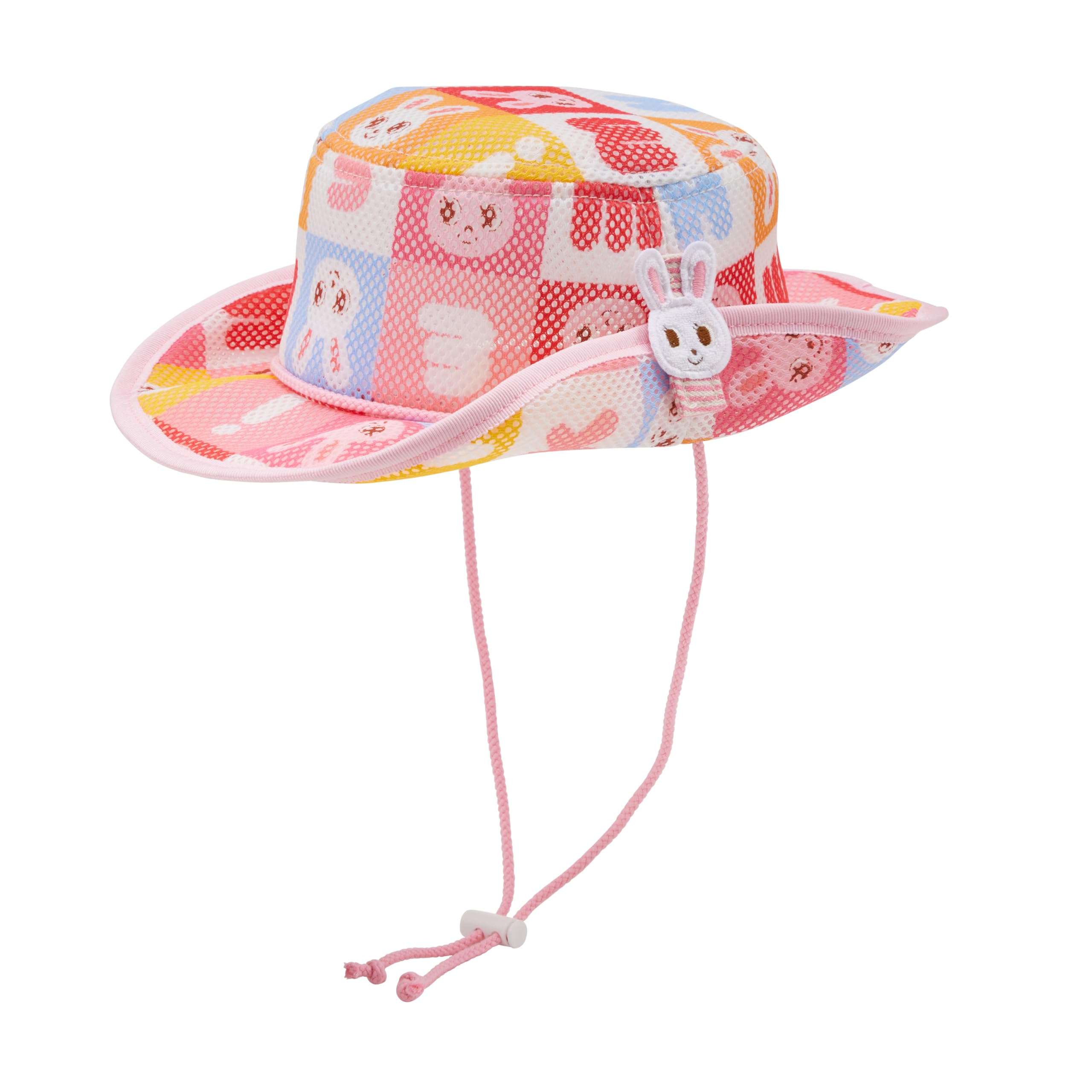 

солнцезащитная шляпа розовая [Miki House] Десятилитровая шляпа, шляпа, кролик, шляпа, для девочек, для малышей, для детей, детская одежда, ремешок, 12-9106-144, 54см, розовый