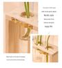 Nordic Glass Vase with Wooden Stand: Hydroponic Plant Table Decoration