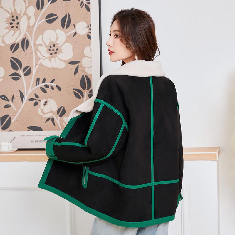 Kaiser Women's Shearling Lapel Wool Coat