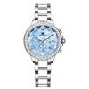 Women's Watch Quartz Japanese Movement Multifunction 60-Minute Chronograph 12-Hour Subdial Date Luminous 30m Waterproof Stainless Steel Ceramic