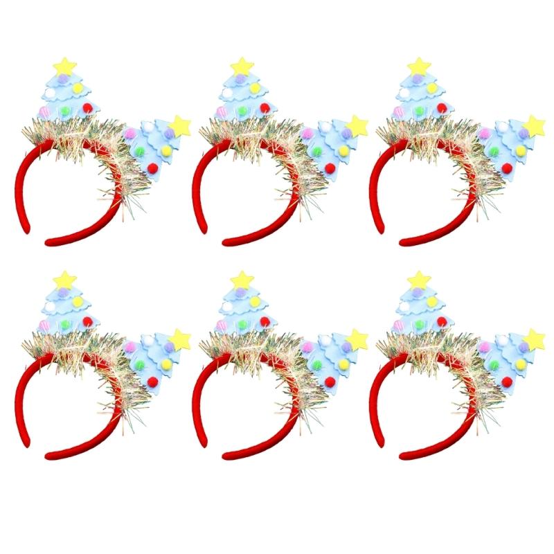 6pack Durability Felted Headpiece Washable Christmas Gear Novelty Masquerades for Various Ages Unisex Use небесно-голубой
