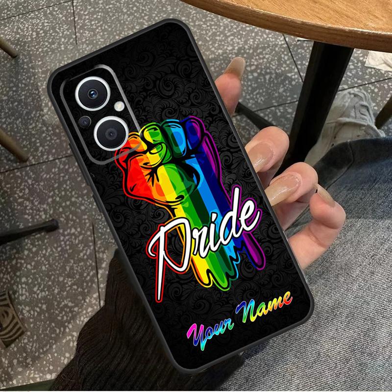

lgbt Pride Personalised Name Case For OPPO Reno 7 8 10 Pro 8T 2Z 4Z 5Z 6 Lite OPPO Find X6 Pro X2 X5 Lite X3 Neo Cover OPPO Find X5 Lite