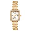 Women's Square Watch Bracelet Silver Analog Display Waterproof Stylish Quartz Fashion Watch Women's Accessories