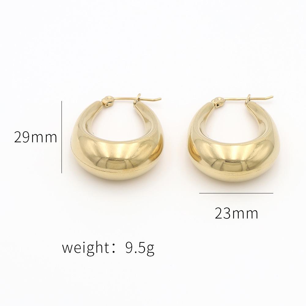U-Shaped Titanium Steel Women'S Earrings Temperament French Personalized Earrings High-End Earrings Jewelry