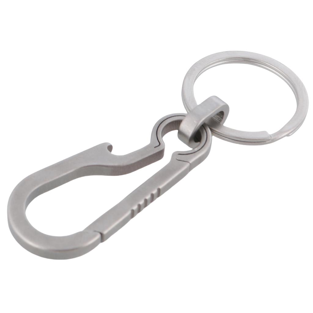 Titaniums Carabiner Keychains Clip Bottles Opener AntiLost Small Carabiner Clip Quick Release Key Holder Buckles