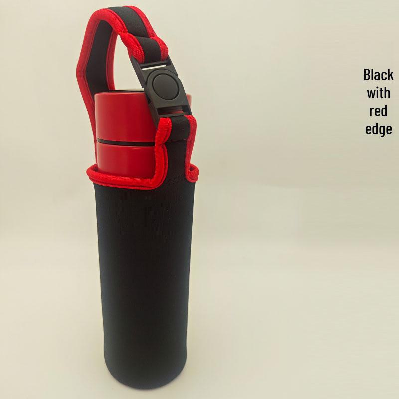 Universal Insulated Thermos Cup with Anti-Fall Protection and Portable Crossbody Strap