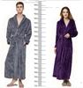 Unisex Thickened Flannel Bathrobe – Autumn/Winter Coral Fleece Pajamas, Plus Size