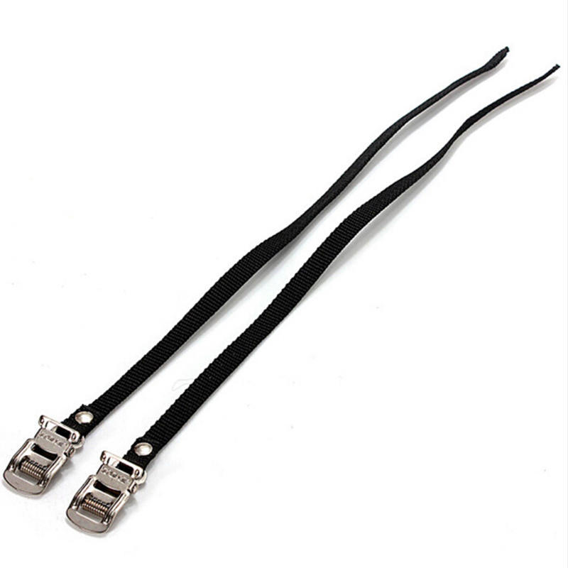 2 Pcs Mountain Rope Bike Pedal Replacement Cycle Toe Straps Black Nylon Security Fit