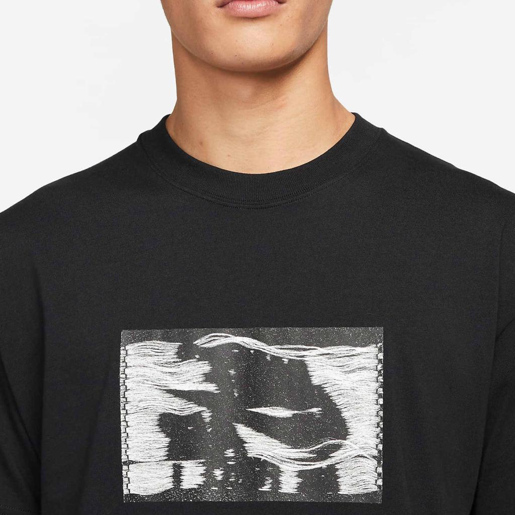 Nike Letter Logo Chest Print Short-Sleeve T-Shirt for Men In Black