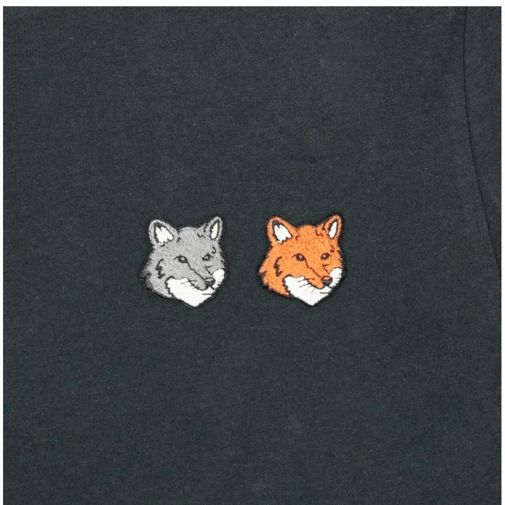 Maison KiTsune Women Double Fox Head PaTch T shirT P190