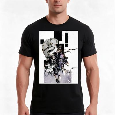 Solid Snake And Cyborg Ninja Tshirt Summer Casual Cotton Tee Oversized Streetwear Tops Vintage Graphic Print 100 Cotton