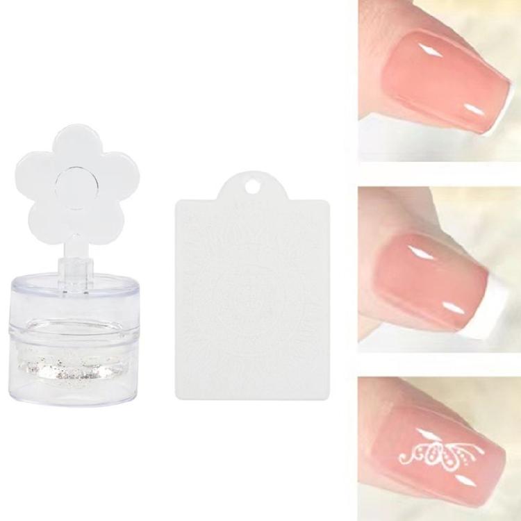 French Transparent Jelly Nail Art Stamper Polish Print Silicone Stamping Tools