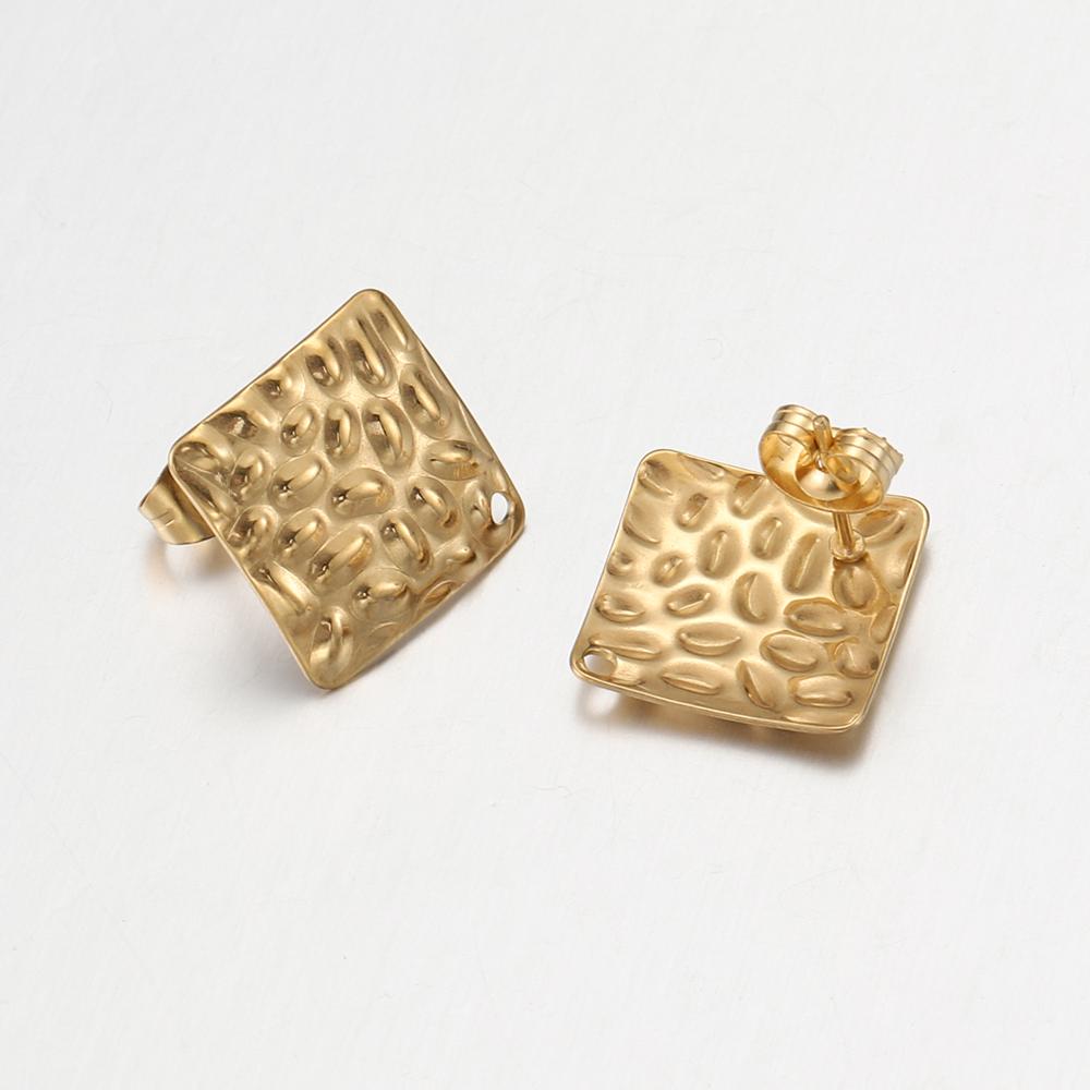 10 Stück Edelstahl-Ohrhaken im böhmischen Stil für Schmuckherstellung, DIY-Ohrringrohlinge aus geometrischen Formen