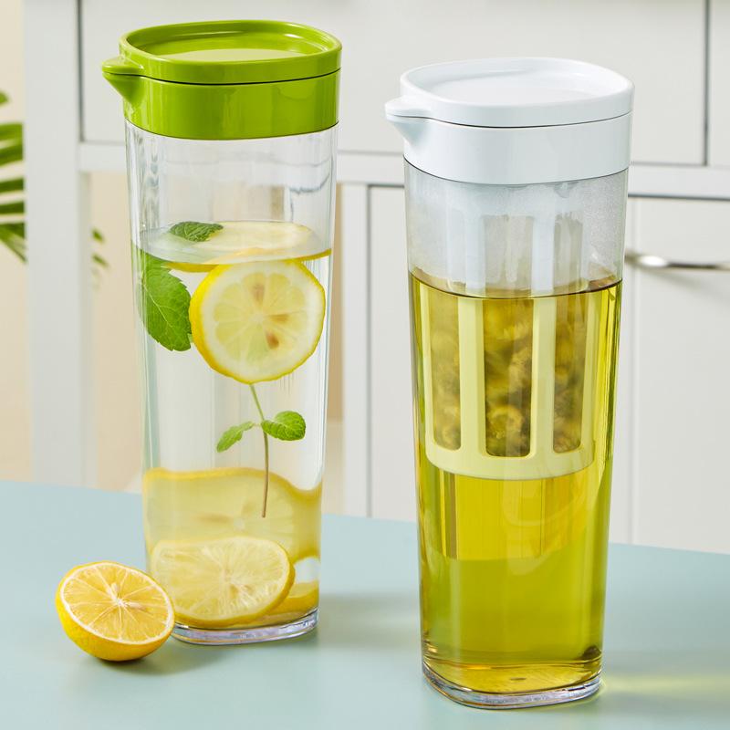 1.1L Manual Cold Brew Coffee Maker With Handle High-Capacity Water Bottle Summer Portable Juices Tea Fruit Coffeeware Pot