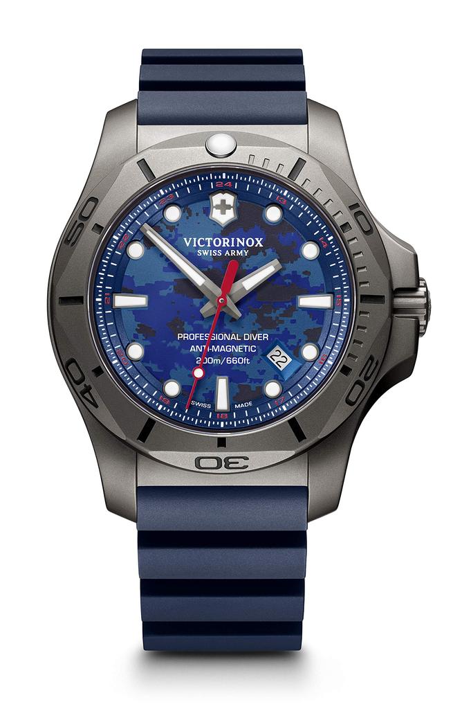 Watch PROFESSIONAL DIVER TITANIUM Sandblasted Titanium Case Blue Camo Dial Blue Camo Paracord Strap Gift 241813 [Victorinox] I.N.O.X. Men's []