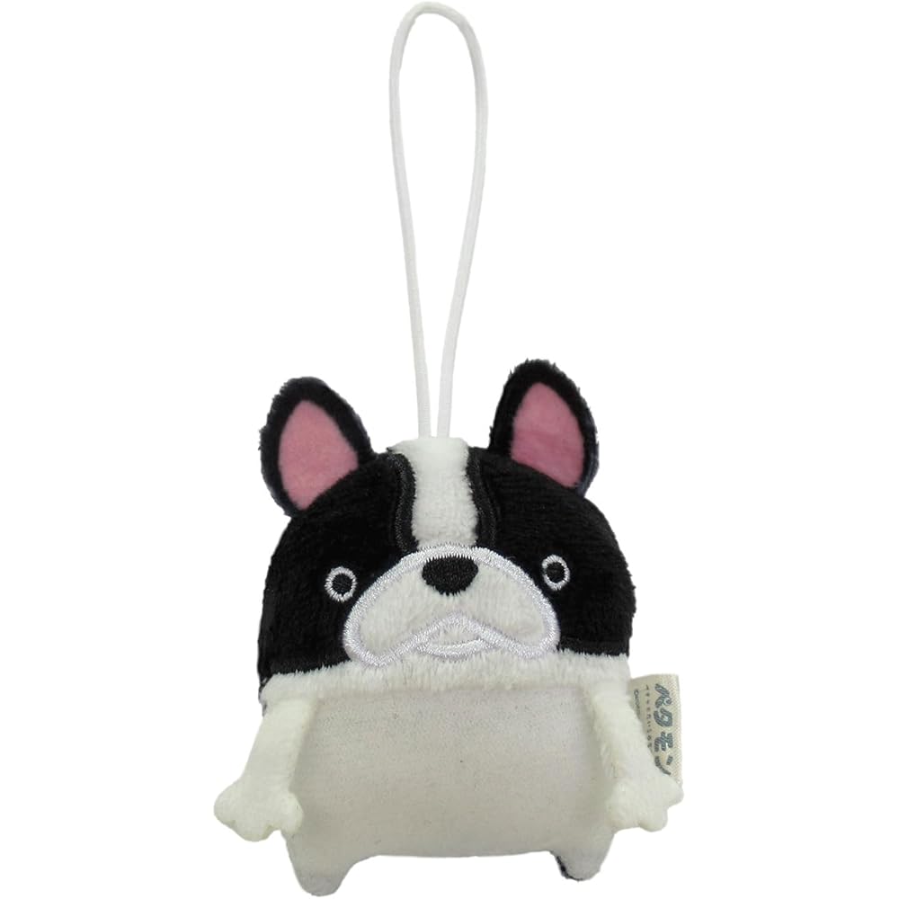 

Morisaka Global Petamon Bulldog Pied Plush Toy 5.5x2.5x6.5cm Animal Keychain Charm Cute Dog Accessory