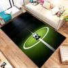 Soccer Ball In Spotlight Patterned Carpet, Non Slip Mat Suitable for Living Room and Bedroom Sofas