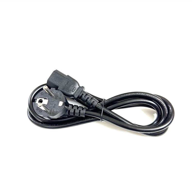 European 3-Pin Cloverleaf Plug Power Cord for Computers and Monitors