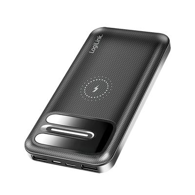 LogiLink 8000mAh Power Bank, Wireless Charging + 2x USB-A, 3 In 1