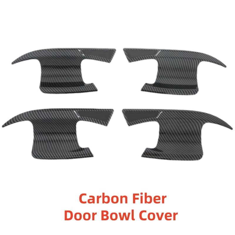For Volkswagen Golf8 MK8    ABS Plastic Car Modification Accessory Carbon Door Handle Bowl Cover Trim Paste Style