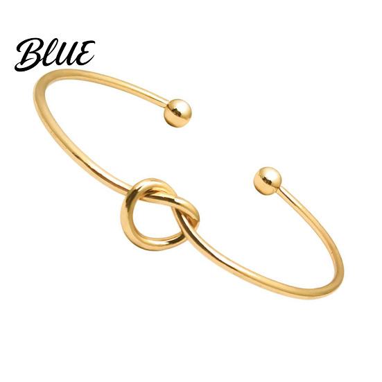 Romantic Metal Bracelet Infinity Knot Cuff Forever Love Bangle Elegant