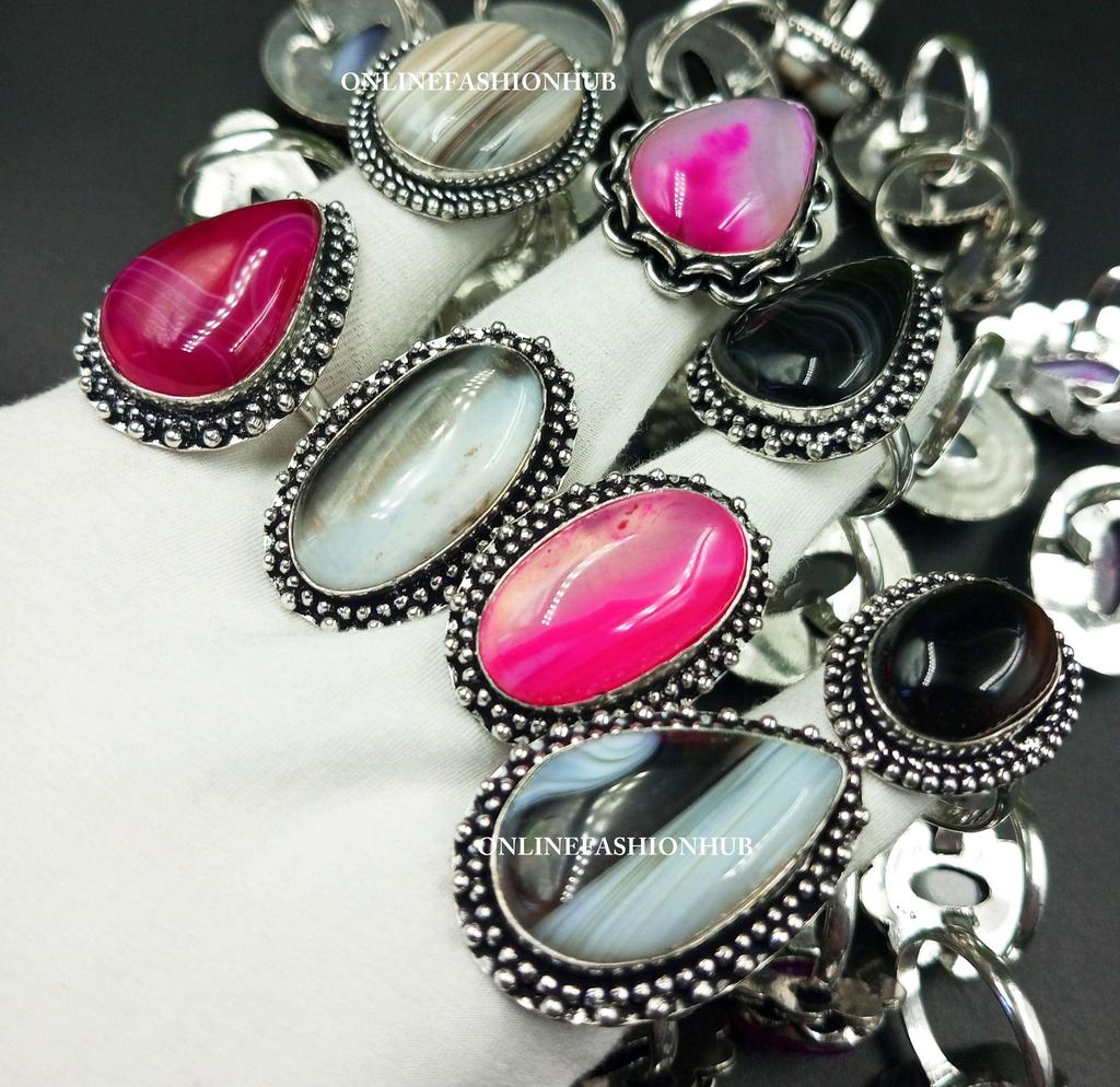 Black Onyx Gemstone 925 Sterling Silver Plated Women Prong Pendant Jewelry NST-PP3