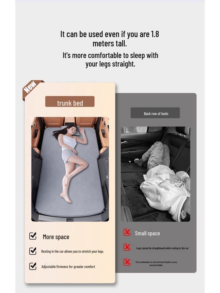 Universal L6 L7 Inflatable Car Trunk Mattress: Ideal Sleeping Pad for Rear Seats