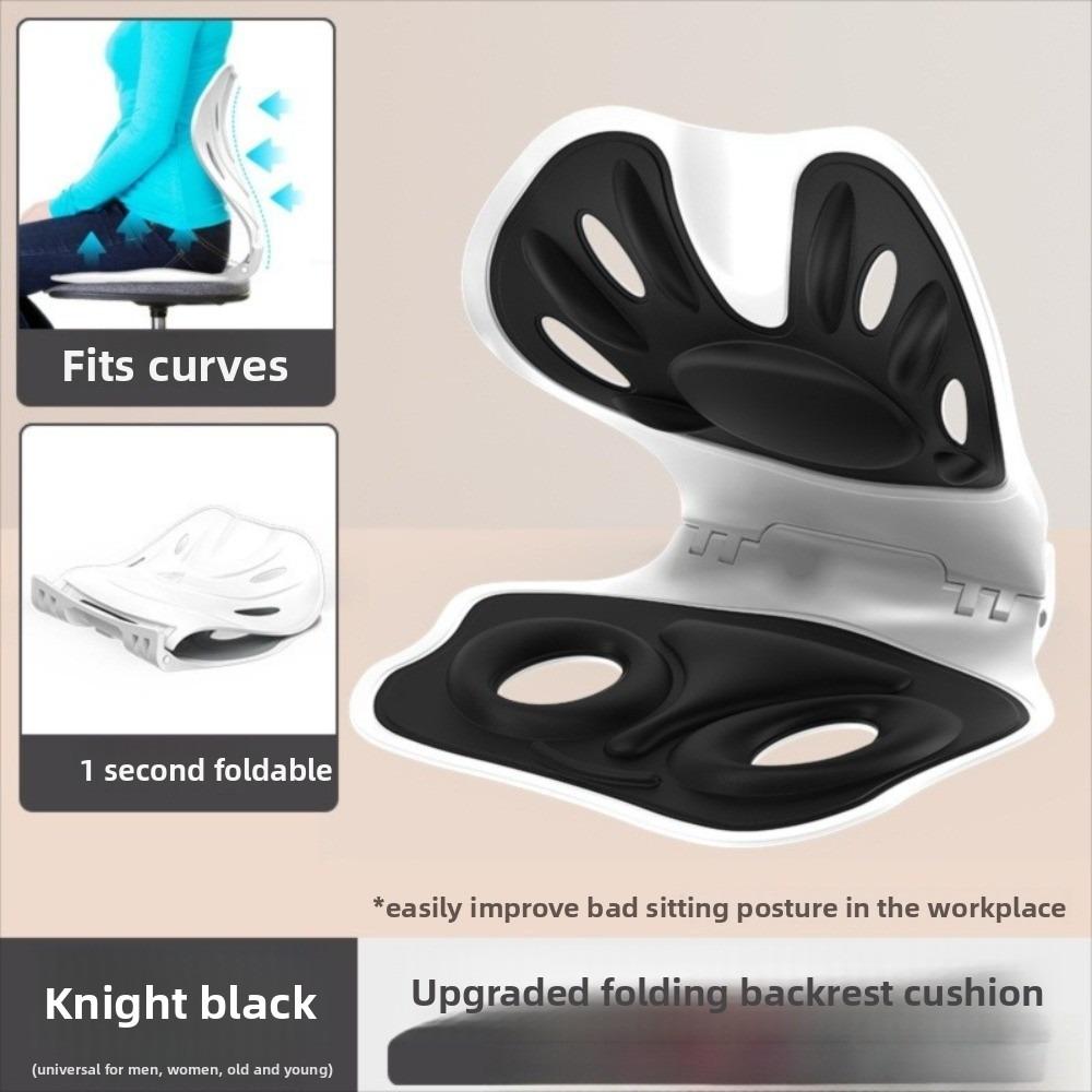 Foldable Back Support Cushion Soft Breathable Chair Waist Cushion Adjustable Lightweight Posture Correction Cushion