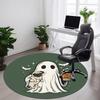 1 Stück Geistermops Büro Runder Teppich, Matte Geeignet Für Büro, Unter Bürostühlen Schlafzimmer Wohnzimmer Heimdekoration, Zimmerdeko