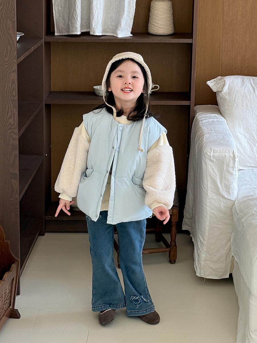 

Зимний жилет для девочек Weimu - корейский стиль, пуховый хлопок, 2024 г. 130 cm