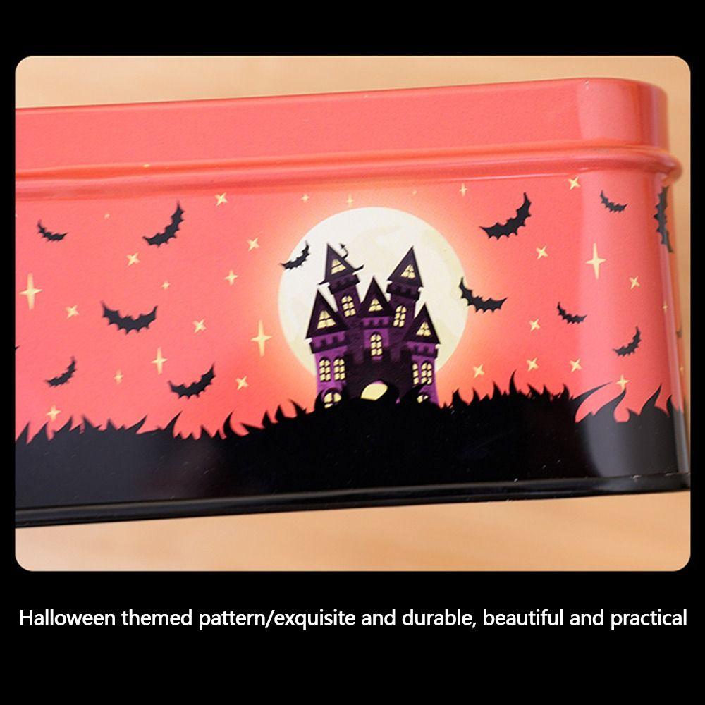 Hochwertige Halloween-Aufbewahrungsbox Rechteckig Wohnkultur Süßigkeitenbox Multifunktionale Kreative Blechdose
