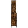 4 Piece Bathroom Furniture Set In Smoked Oak Wood Material