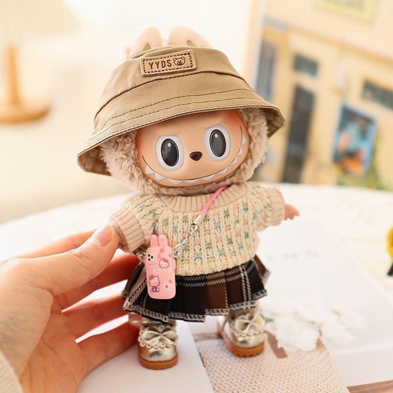 Labubu Blind Box Pendant Clothes for Parties Labubuwa Clothes for JK Pleated Skirt Set
