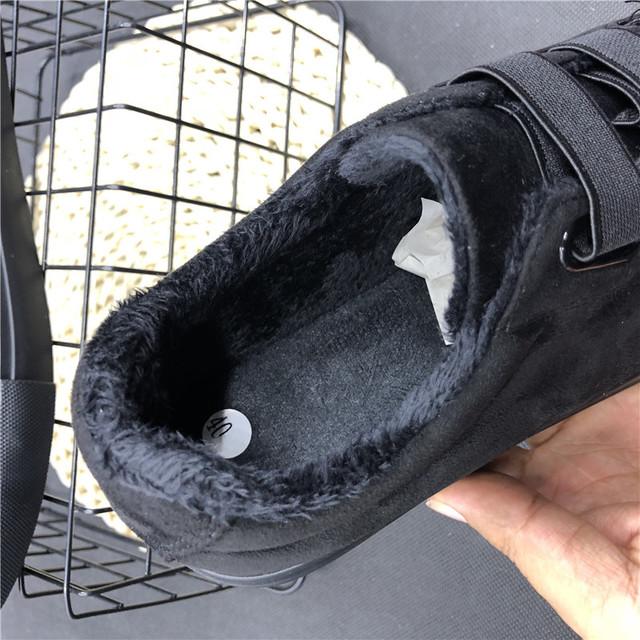 Nová kolekce Módní Zimní Černé Plus Sametové Teplé Bavlněné Mokasíny Nazouvací Boty Zapatos de hombre