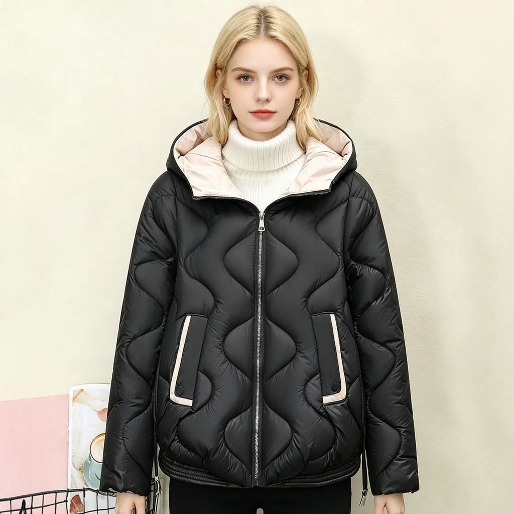 Winter new cotton-padded clothes fashion warm hooded versatile casual foreign style cotton-padded jacket women's coat