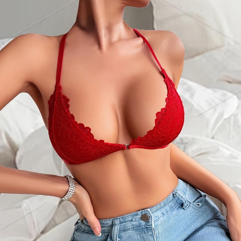 Lace Front Closure Wireless Bra