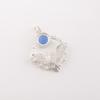 Dark Blue Cat's Eye Gemstone 925 Sterling Silver Jewelry Handmade Pendant 1.43" CP-38-44