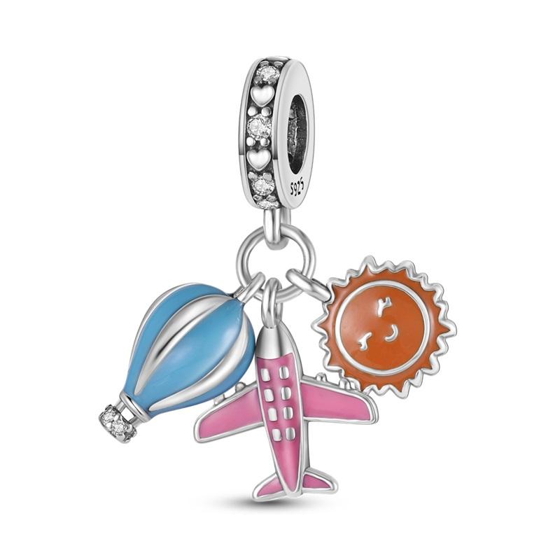 Colored Balloons Shape Pendant Charm Beads Fits Bracelet Bangle Necklace Women Luxury Diy Fine Dangle Bead Jewelry Gift New