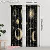 Set Of 2 Curtain Print Astrology Crescent Moon Phase Galaxy Celestial Polyester Woven Without Rod Decorations Outdoor